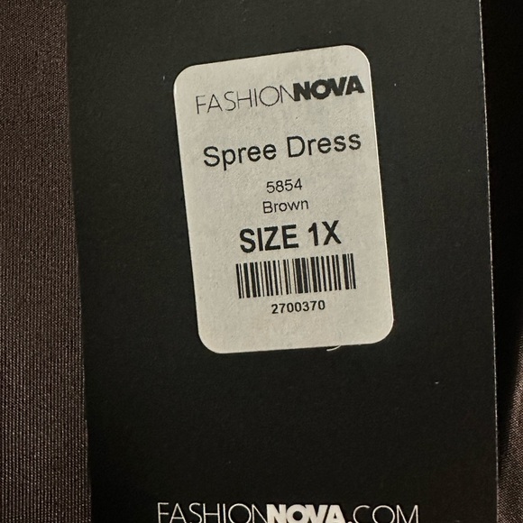 Fashion Nova Spree Dress Brown Size 1X - Picture 4 of 11